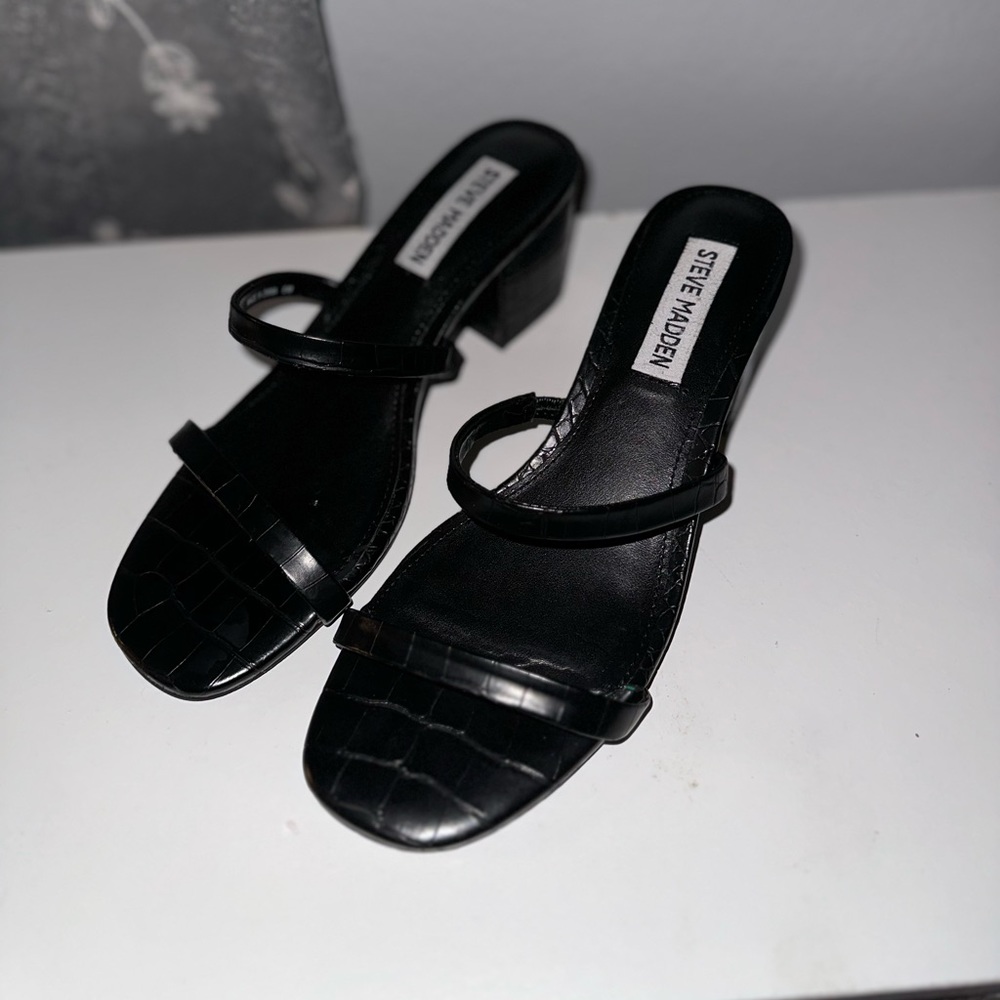 Steve Madden Black Strappy Sandals